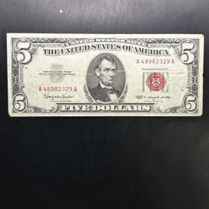 1963 5 Dollar Legal Tender Red Seal