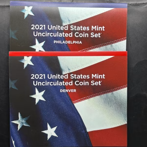 2021 U.S. Mint Uncirculated Coin Set - Complete - 14 Coins – 7 Each P & D